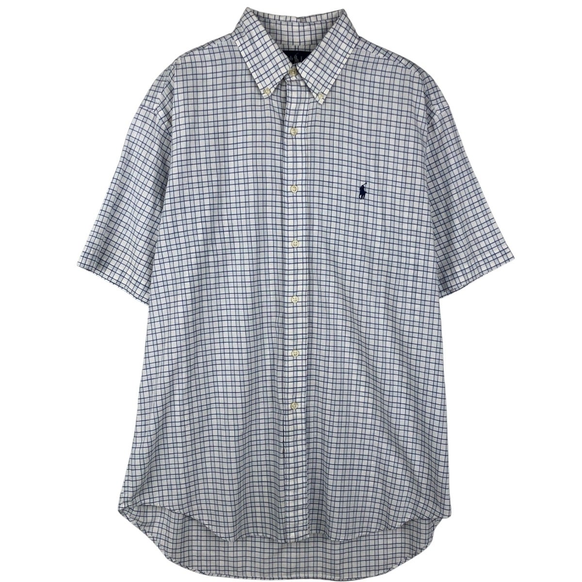 古着 ラルフローレン Ralph Lauren BLAKE パッチワーク 半袖 ボタン