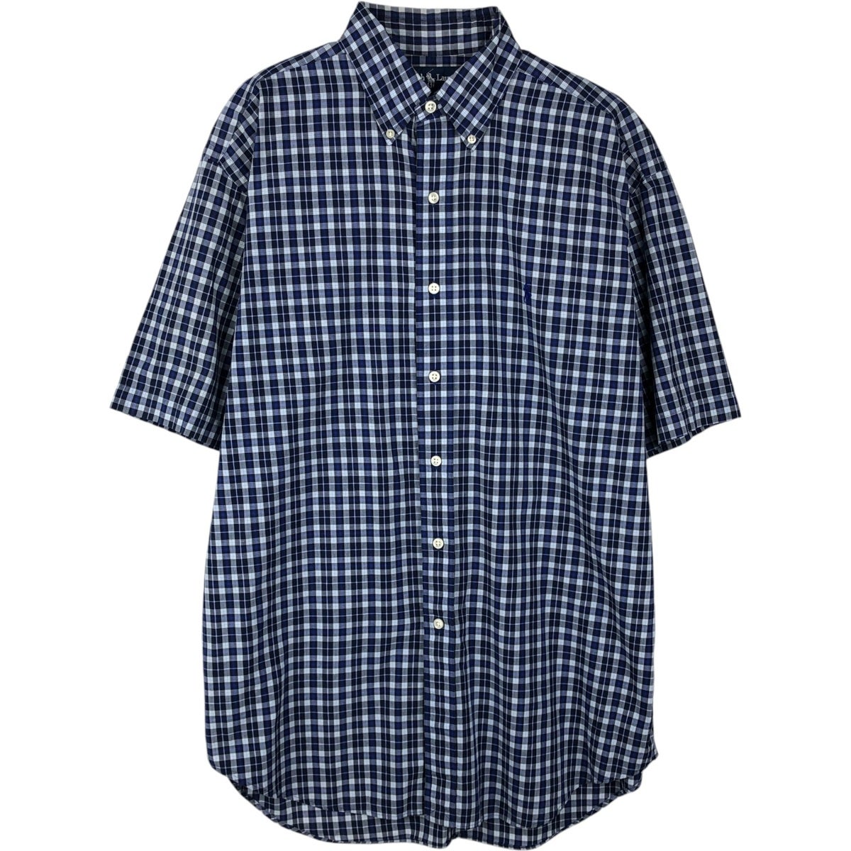 古着 ラルフローレン Ralph Lauren BLAKE パッチワーク 半袖 ボタン