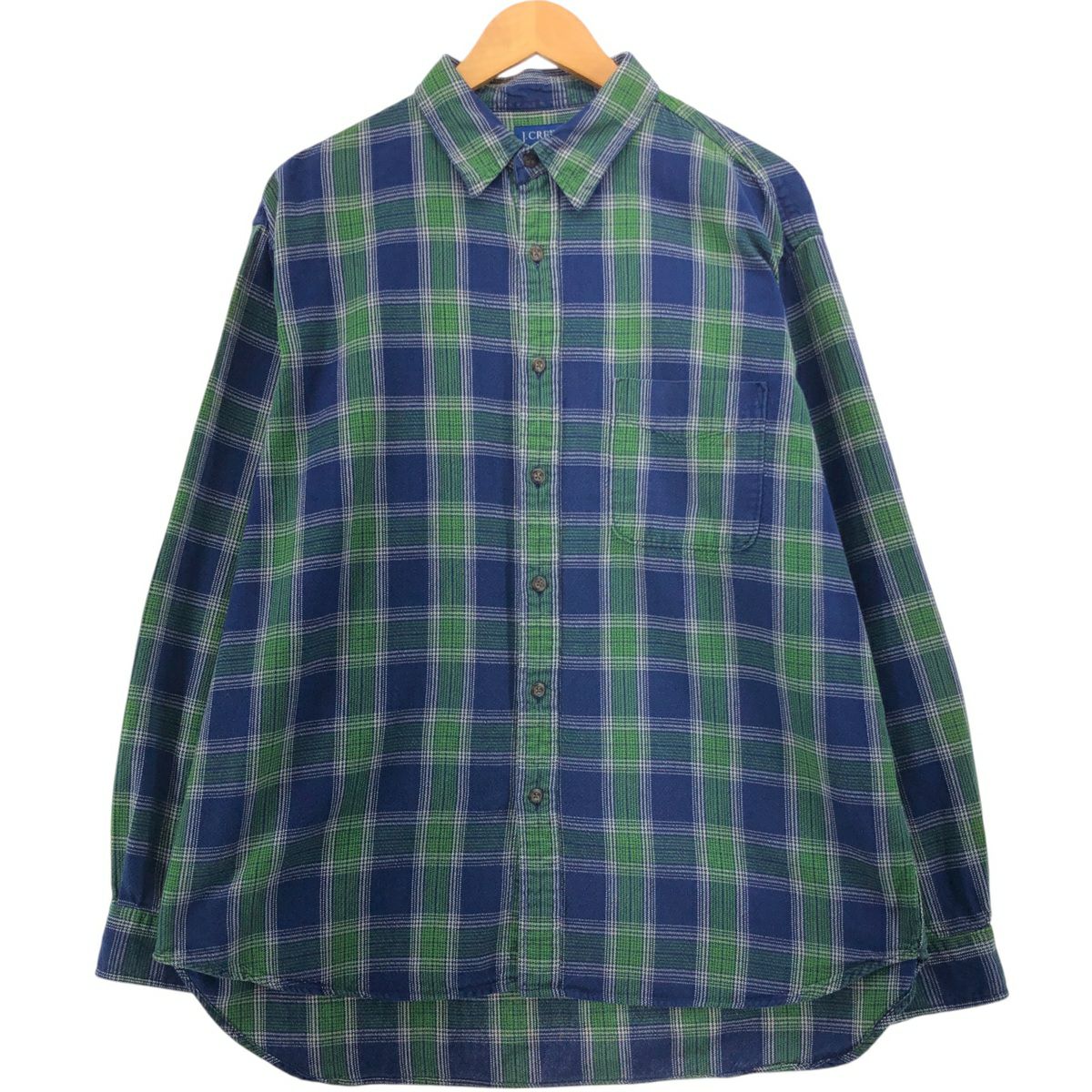 古着 90年代 ジェイクルー J.Crew 長袖 ライトネルチェックシャツ
