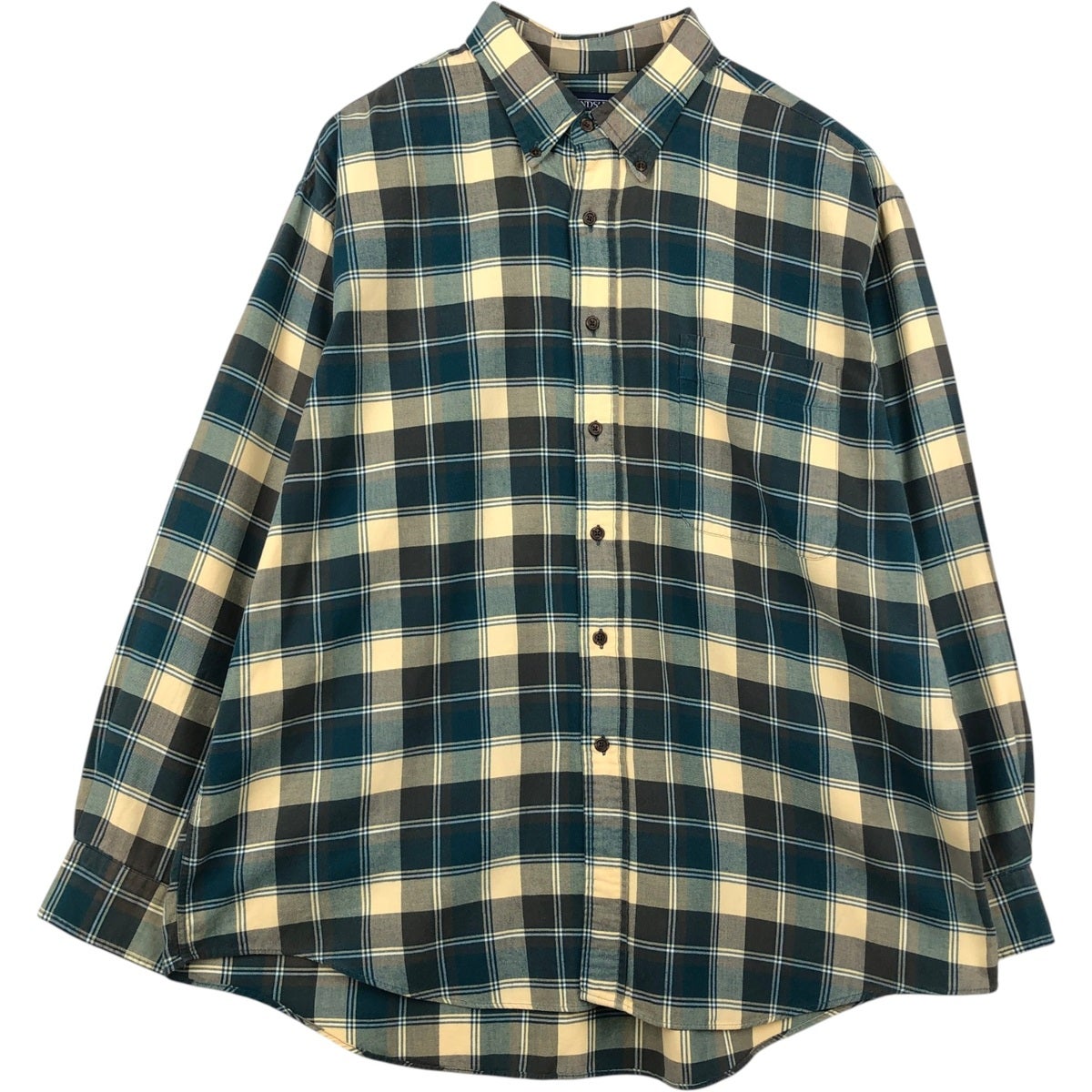 古着 ～00年代 ランズエンド LANDSEND 襟付きハーフボタン スウェット
