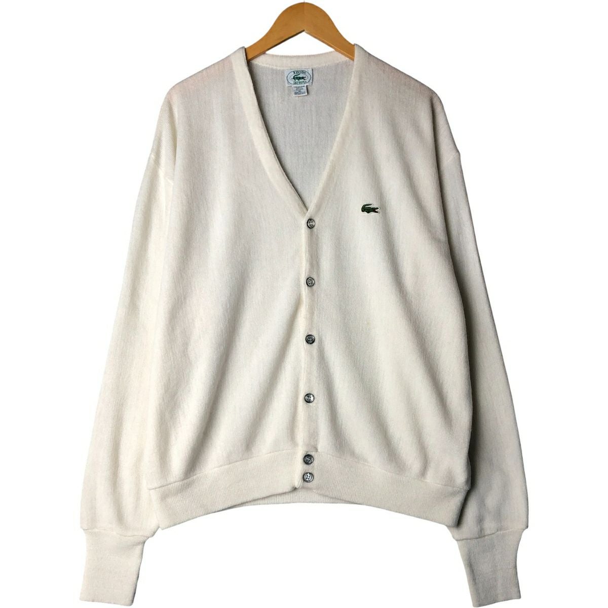 古着 80～90年代 ラコステ LACOSTE IZOD アクリルニットカーディガン