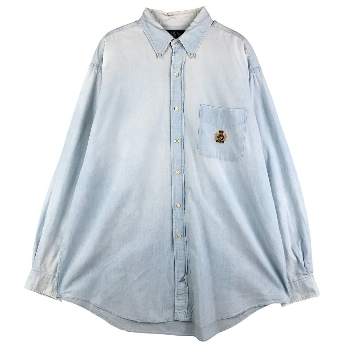 古着 ラルフローレン Ralph Lauren 長袖 ボタンダウン シャンブレー