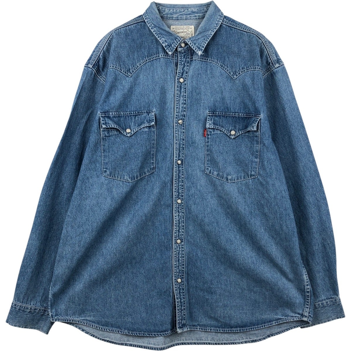 US古着 90s Levi's 長袖 デニム ウエスタンシャツ ヴィンテージ 古着 90年代 リーバイス Levis 長袖 デニム ウエスタンシャツ メンズXL