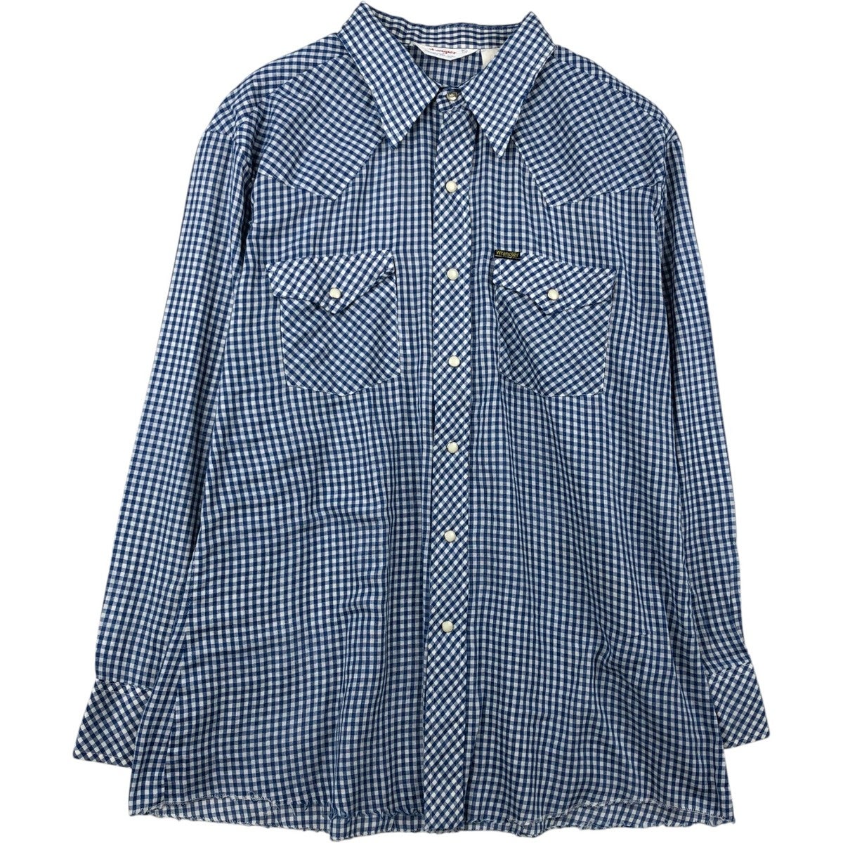 古着 ラングラー Wrangler チェック柄 ギンガムチェック 長袖