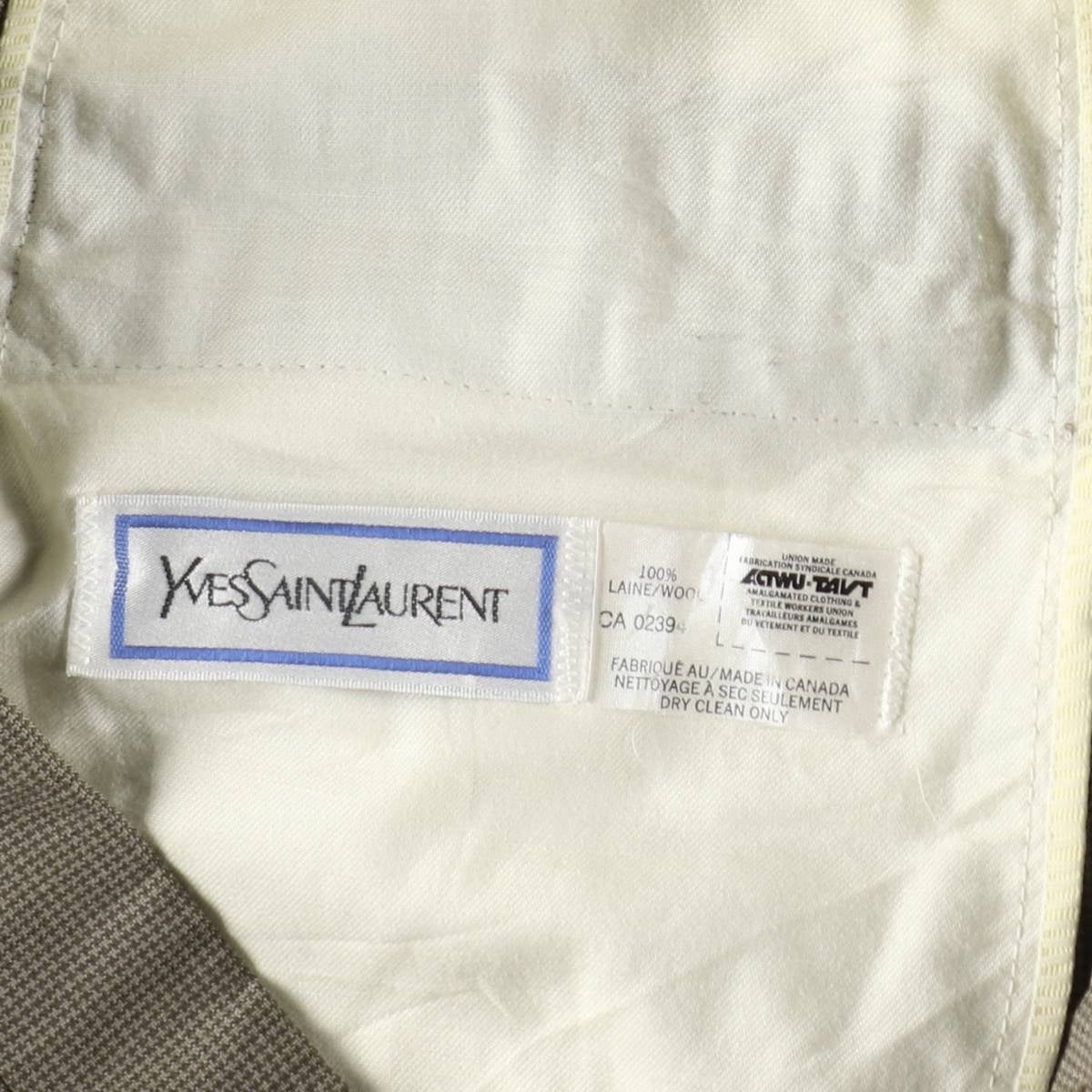 古着 80～90年代 イヴサンローラン Yves Saint Laurent 千鳥格子柄