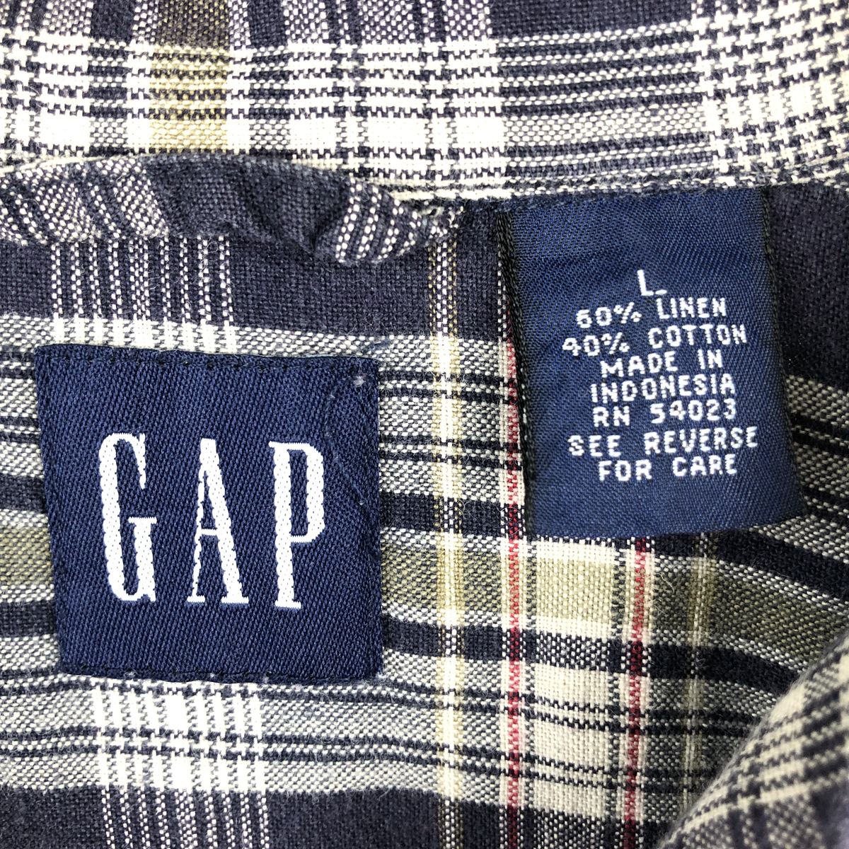 古着 90年代 ギャップ GAP オールドギャップ チェック柄 半袖 オープン