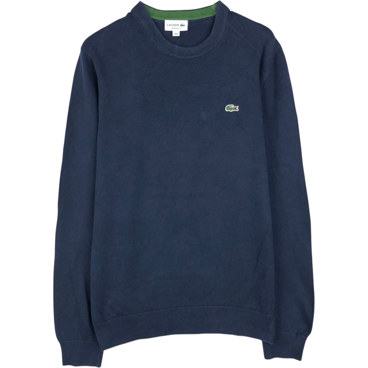 古着 ラコステ LACOSTE CLASSIC FIT コットンニットセーター メンズM