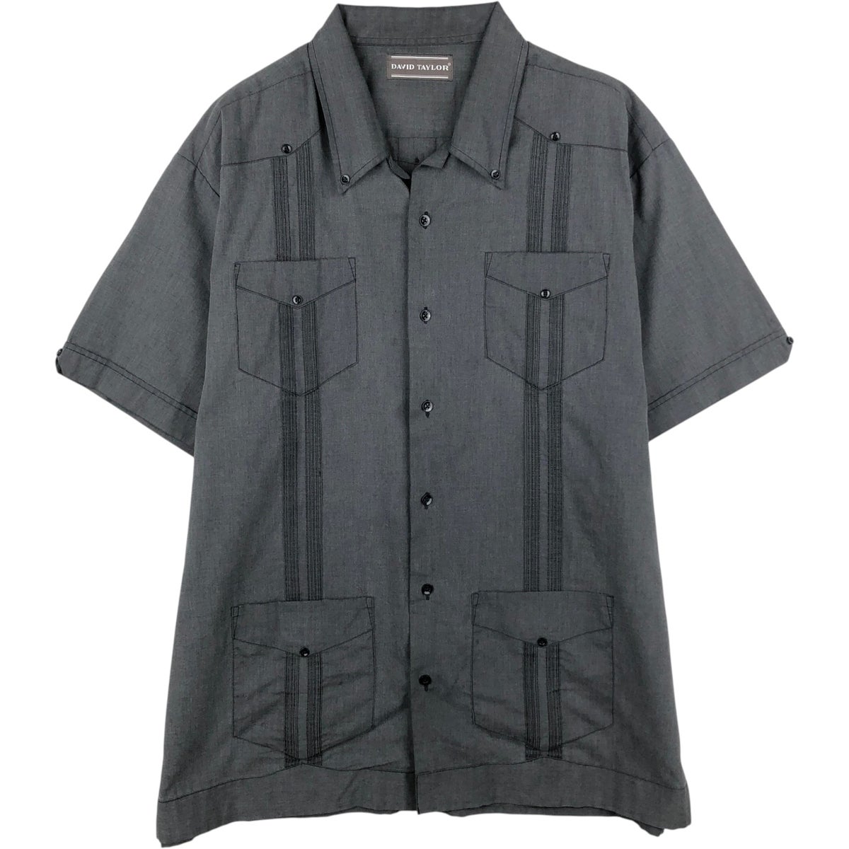 古着 THE GENUINE HABAND GUAYABERA 半袖 メキシカンシャツ キューバ