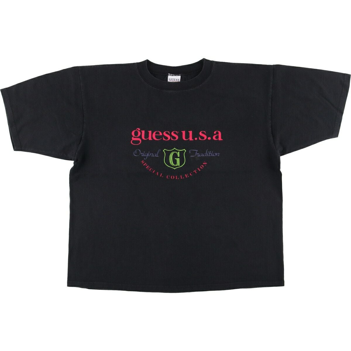 古着 90年代 ゲス Guess 半袖 ロゴTシャツ USA製 メンズL相当