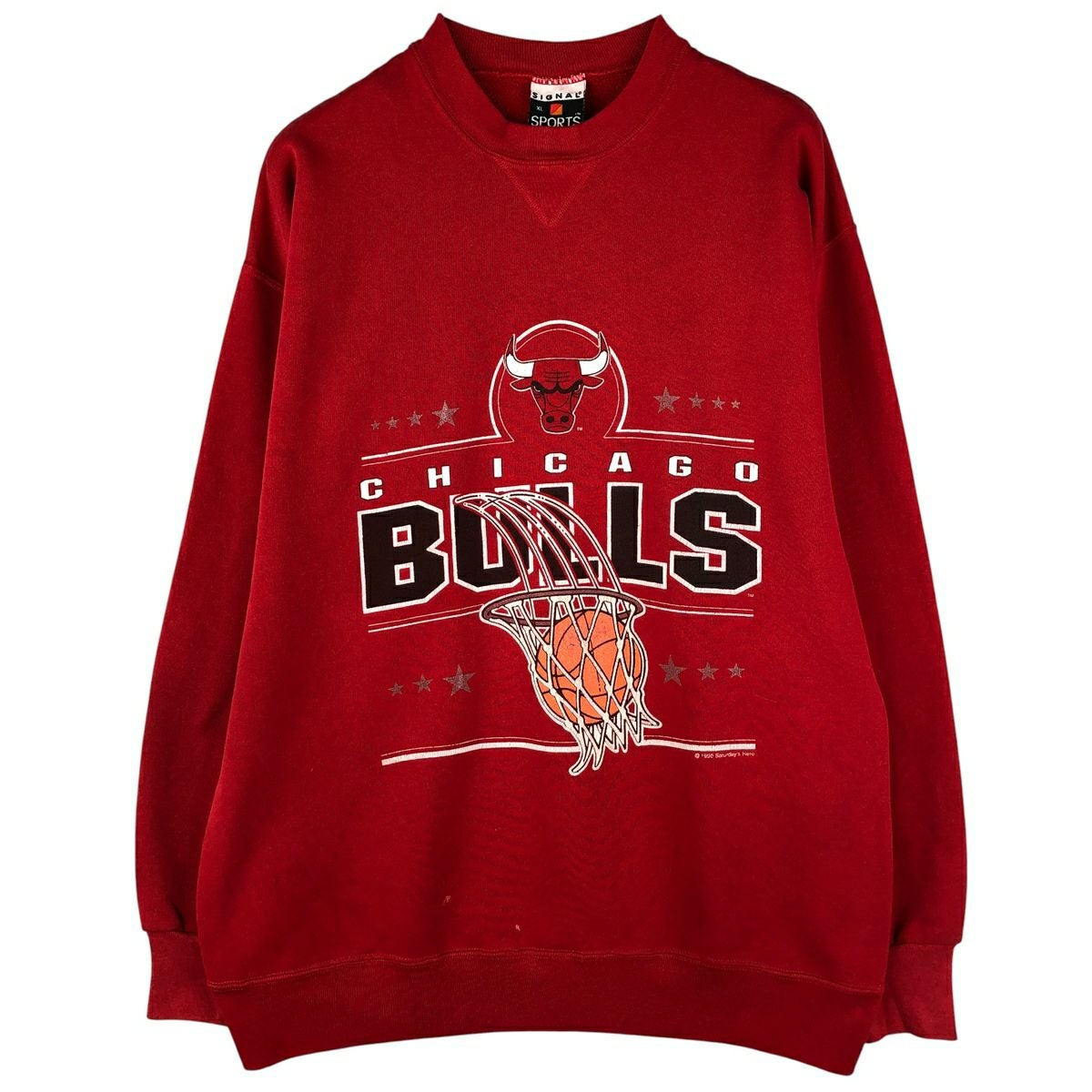 古着 90年代 TOP HALF NBA CHICAGO BULLS シカゴ ブルズ ロゴプリントT