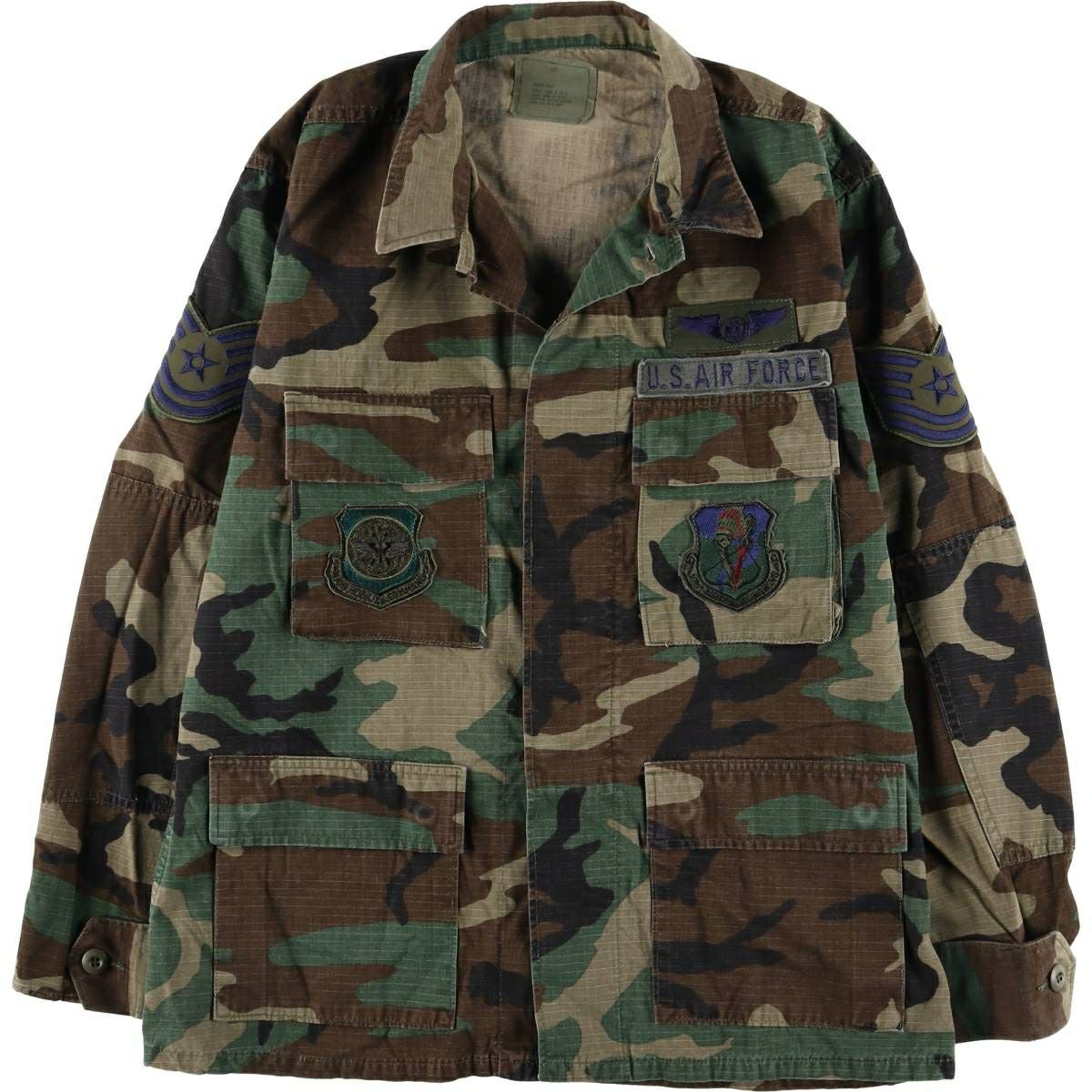 古着 米軍実品 70年代 迷彩柄 ウッドランドカモ リップストップ B.D.U