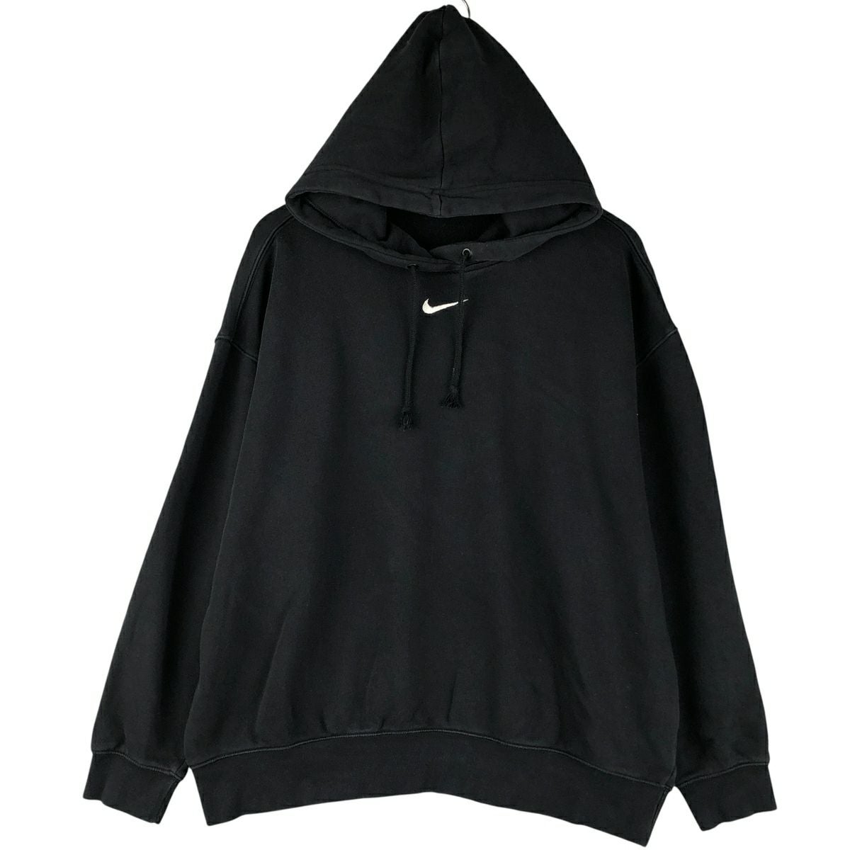 古着 ナイキ NIKE センターロゴ スウェットプルオーバーパーカー