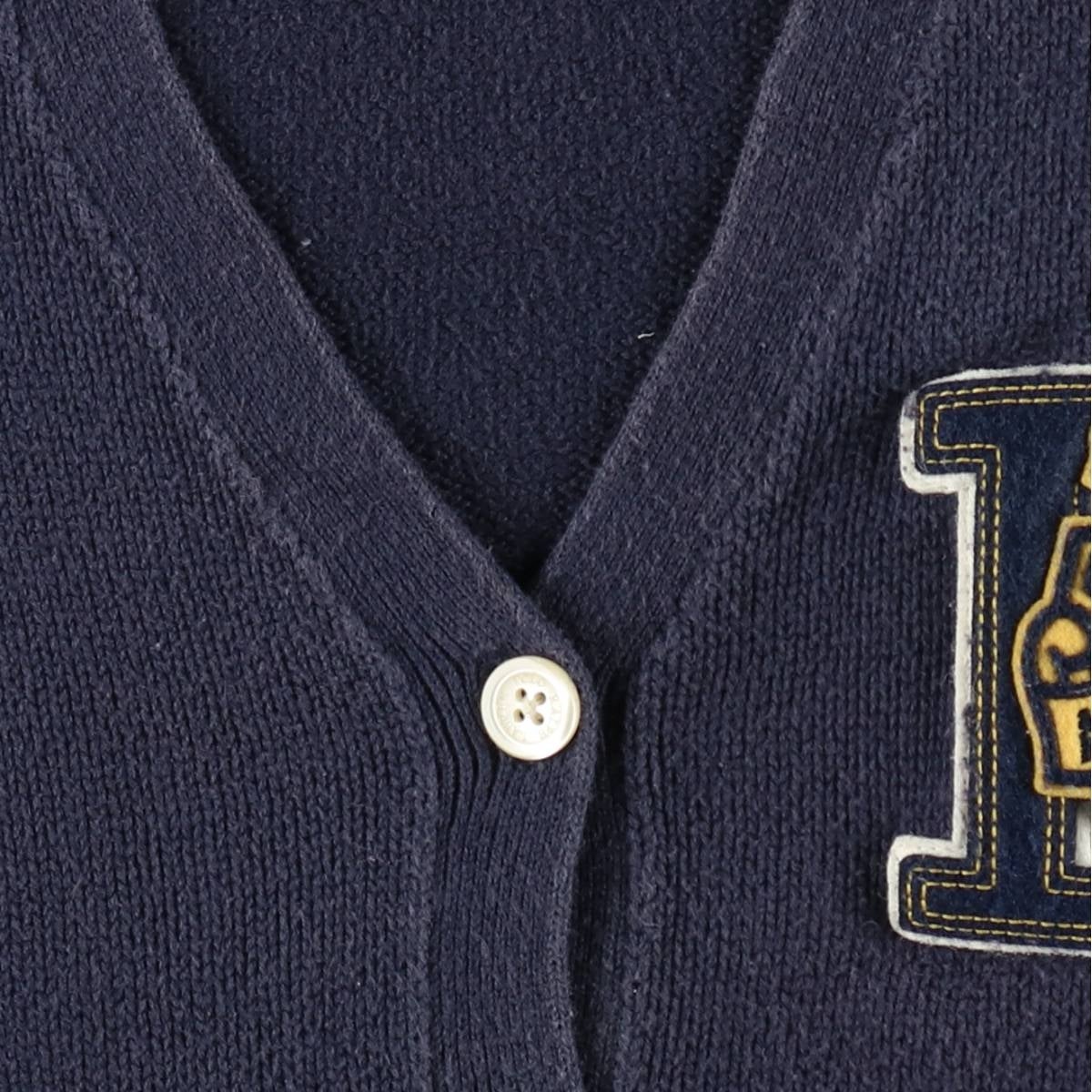 古着 ラルフローレン Ralph Lauren レタードニットカーディガン