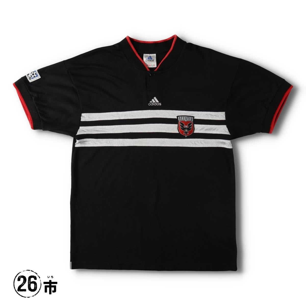 古着 90～00年代 アディダス adidas D.C.UNITED ヘンリーネック