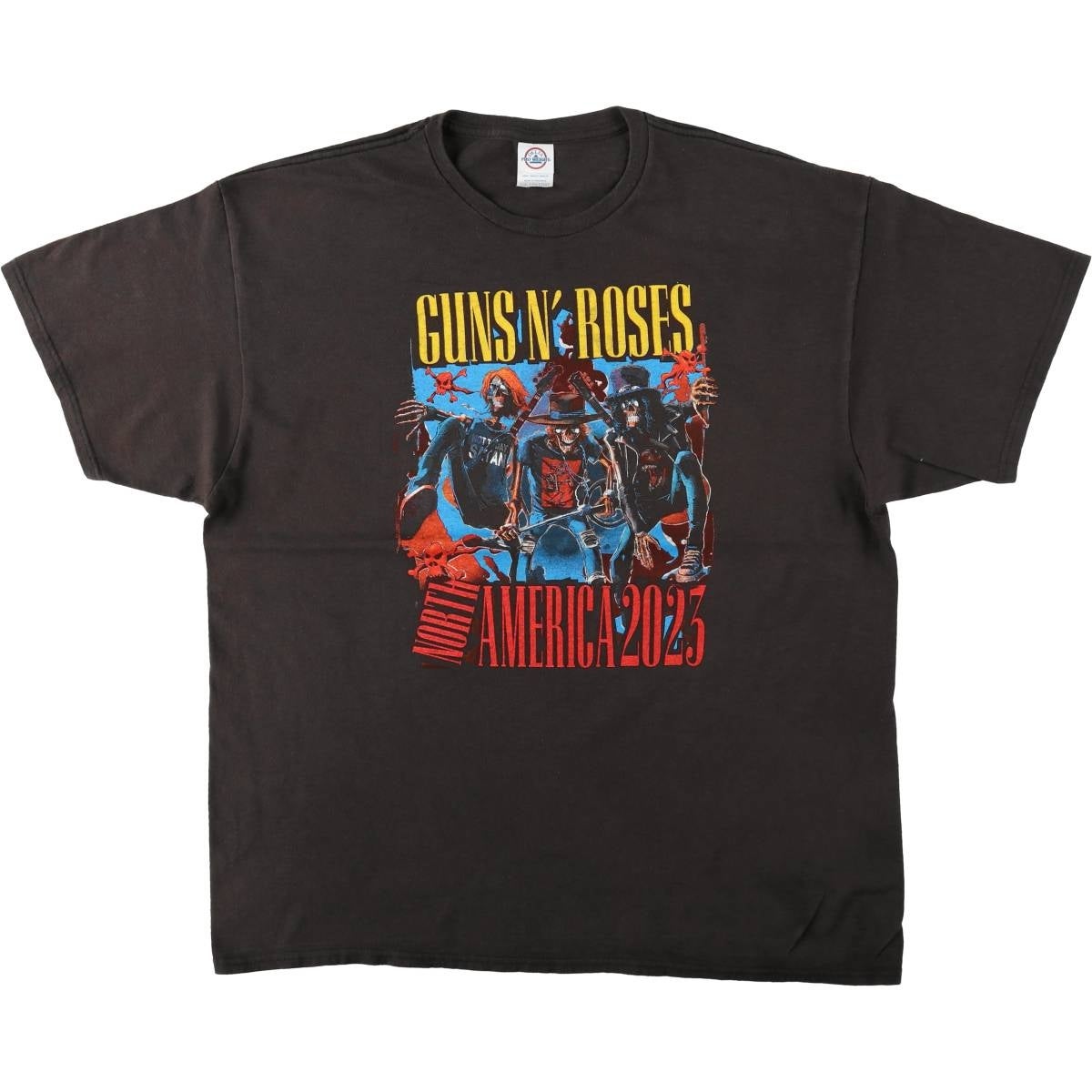 古着 DELTA GUNS N ROSES ガンズアンドローゼズ ドクロ柄 スカル柄