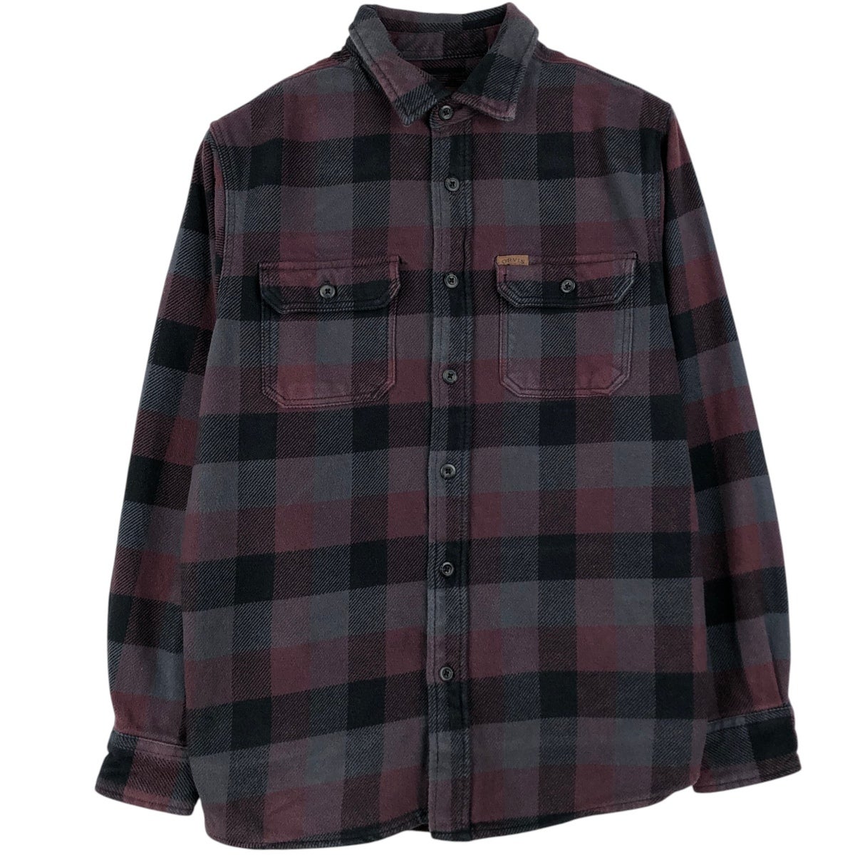古着 オービス ORVIS オンブレチェック 長袖 ヘビーネルチェックシャツ