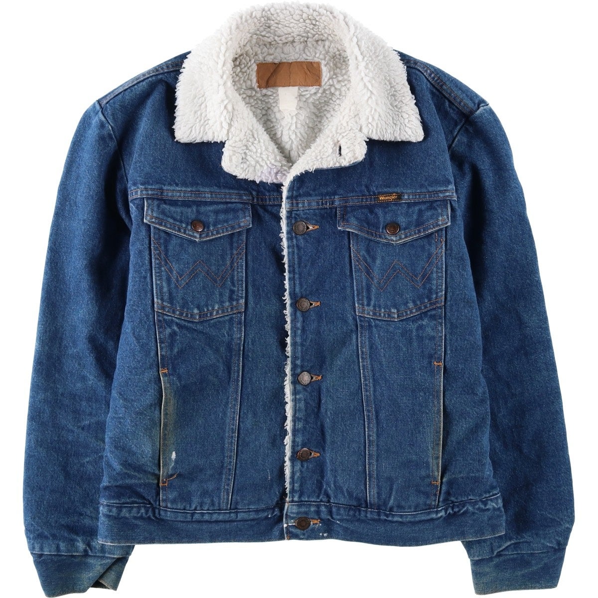古着 ラングラー Wrangler 中綿入り デニムボアジャケット メンズL相当