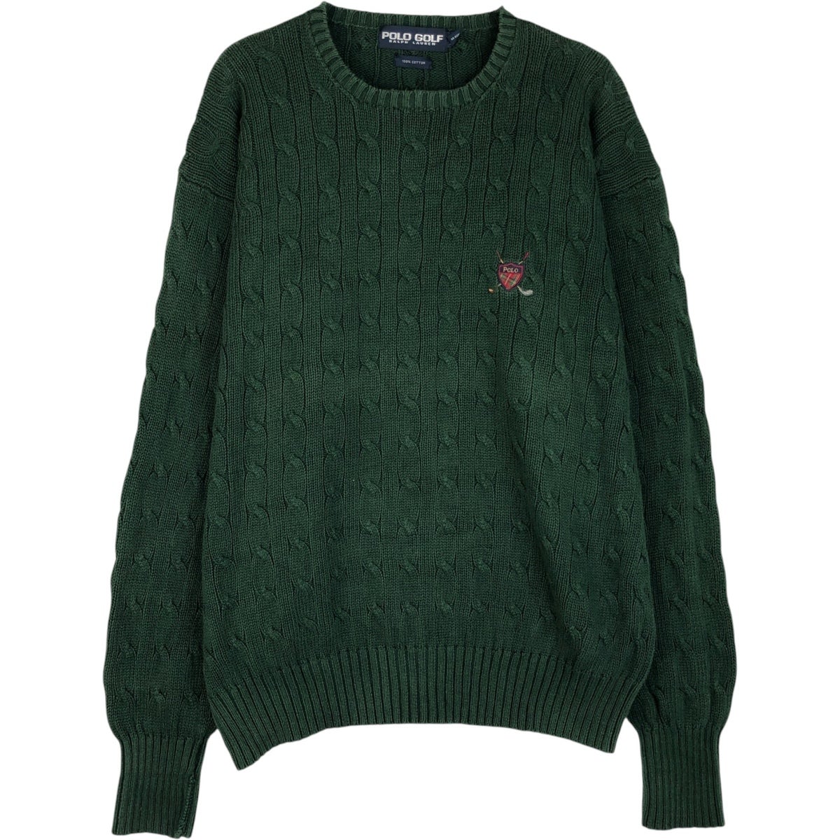 古着 ラルフローレン Ralph Lauren POLO GOLF ポロゴルフ ケーブル編み