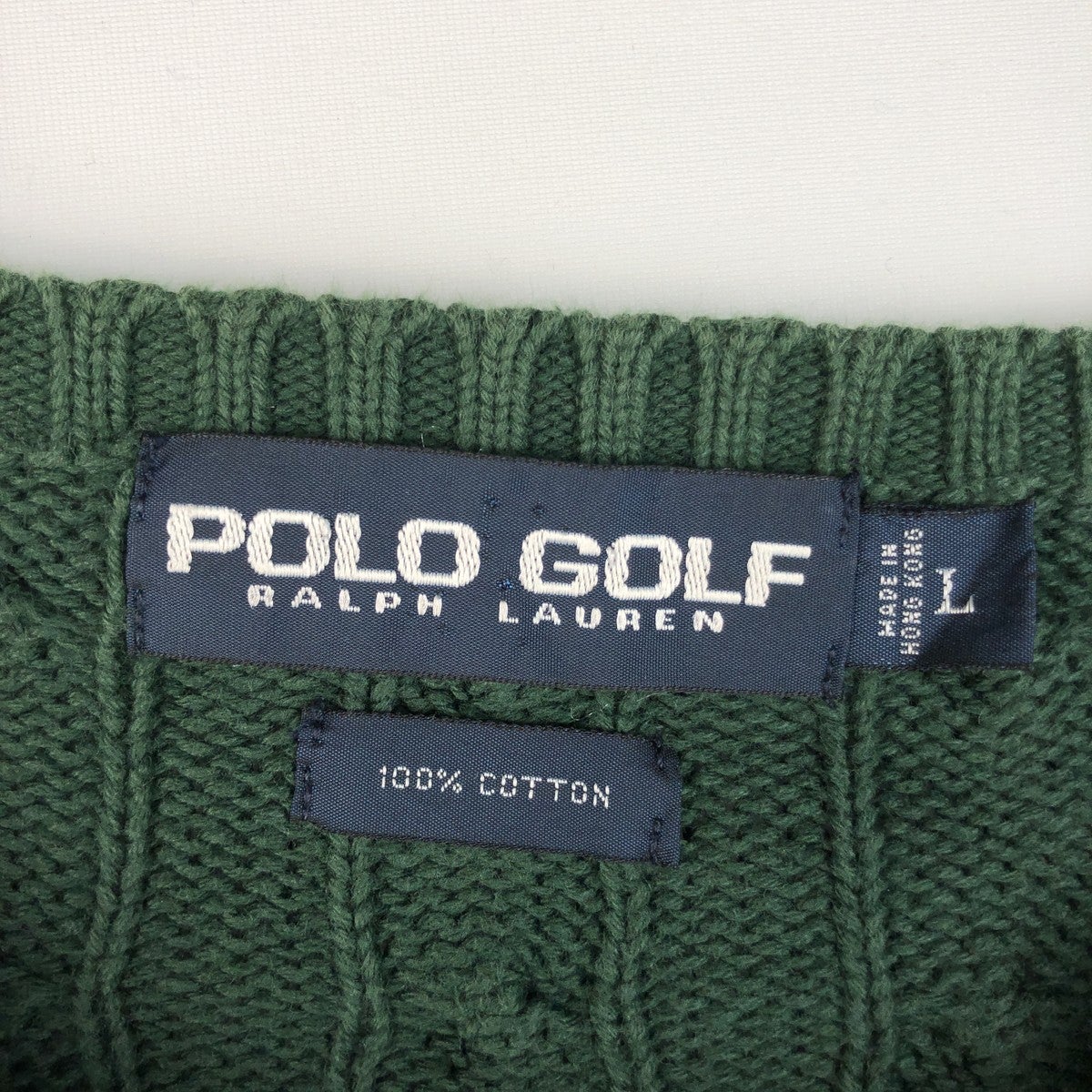古着 ラルフローレン Ralph Lauren POLO GOLF ポロゴルフ ケーブル編み