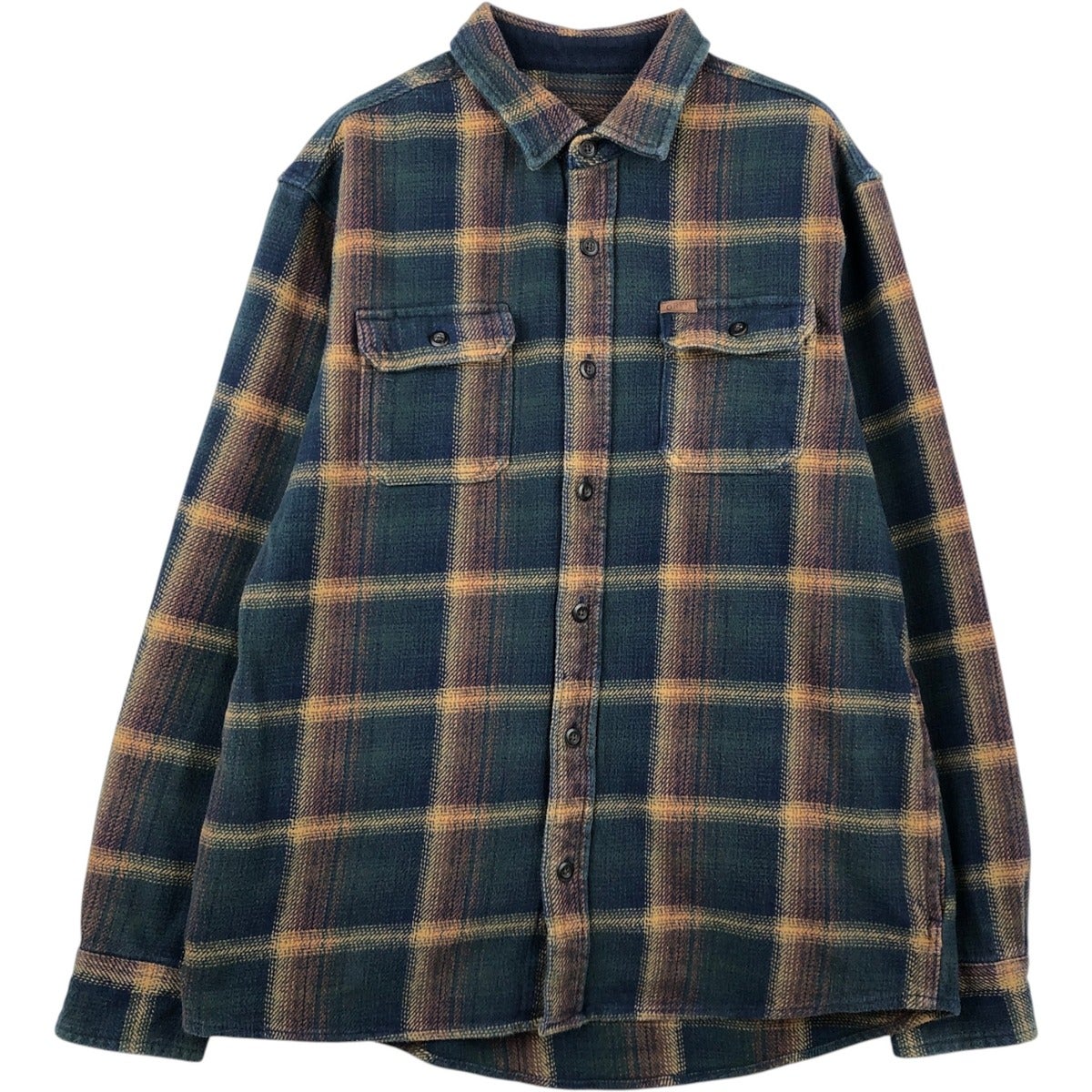 古着 オービス ORVIS オンブレチェック 長袖 フランネルチェックシャツ
