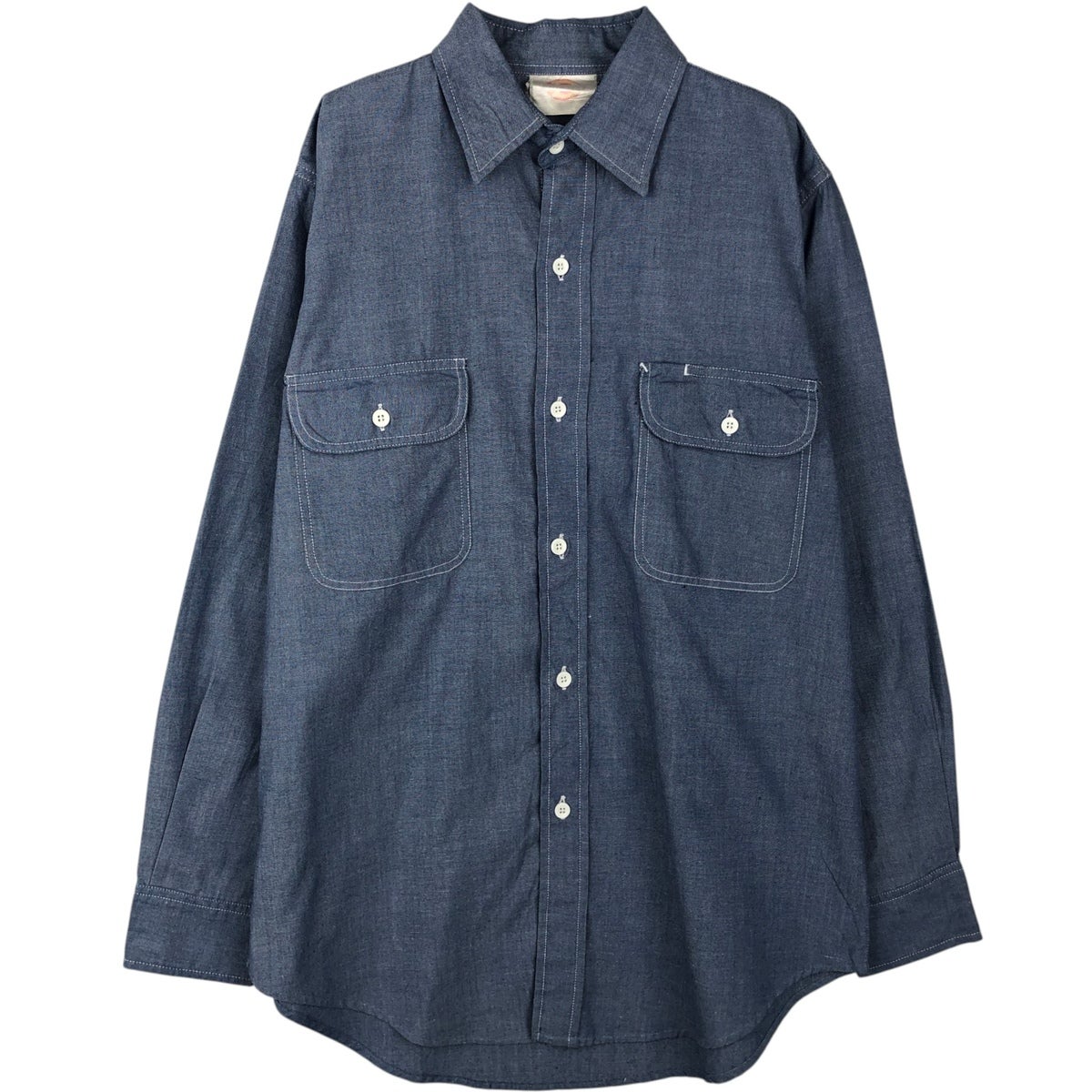 古着 ディッキーズ Dickies 長袖 シャンブレーシャツ メンズM相当