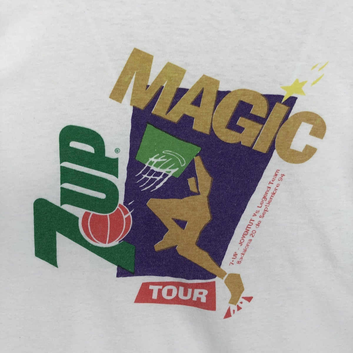古着 90年代 7UP セブンアップ アドバタイジングTシャツ メンズL相当