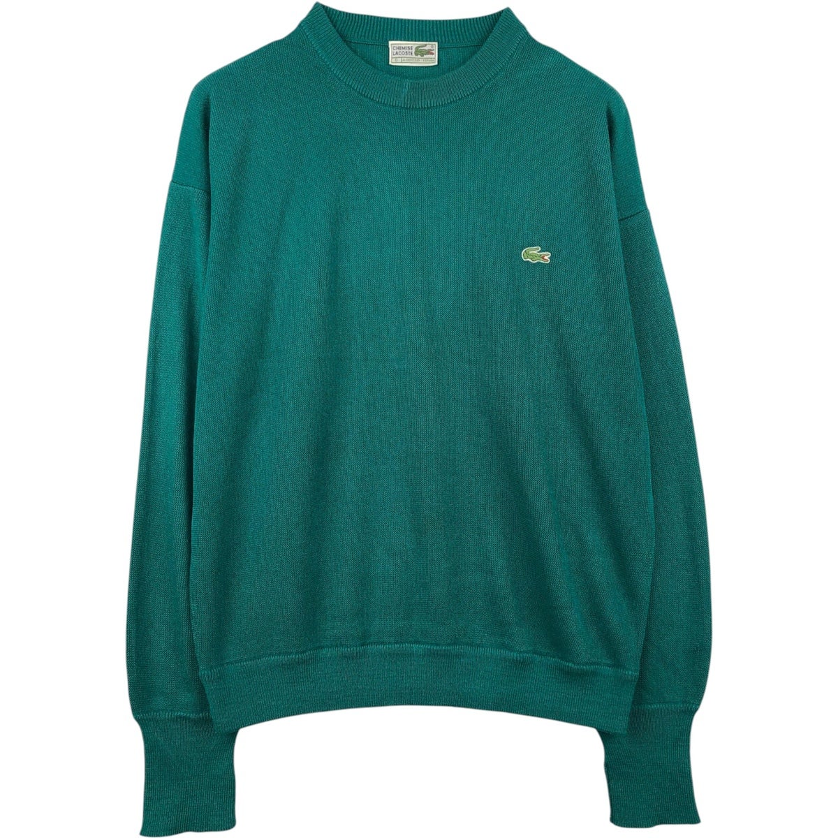古着 80年代 ラコステ LACOSTE CHEMISE アクリルニットカーディガン