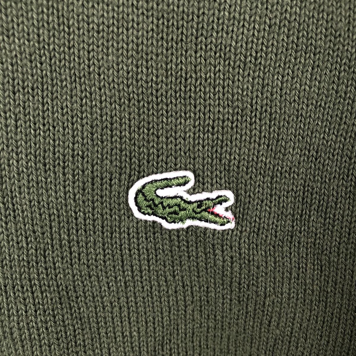 古着 ラコステ LACOSTE Vネック コットンニットセーター 6 メンズXL
