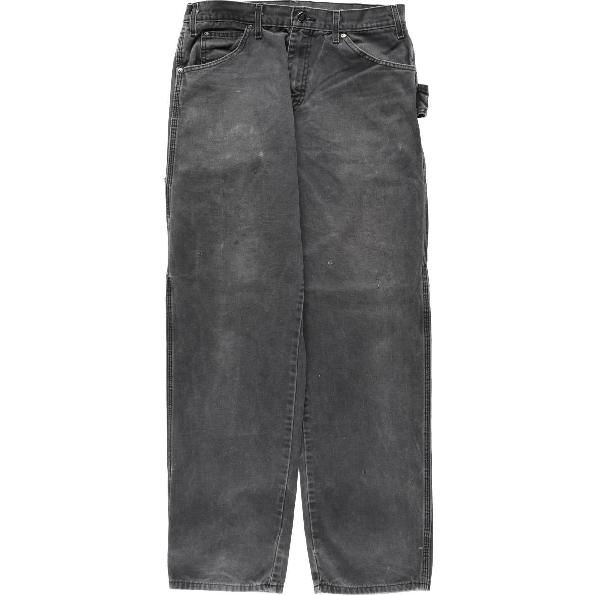 ディッキーズDickies古着ダブルニーブラックデニムペインターパンツM358 古着 ディッキーズ Dickies ダブルニー ダックペインターパンツ メンズ