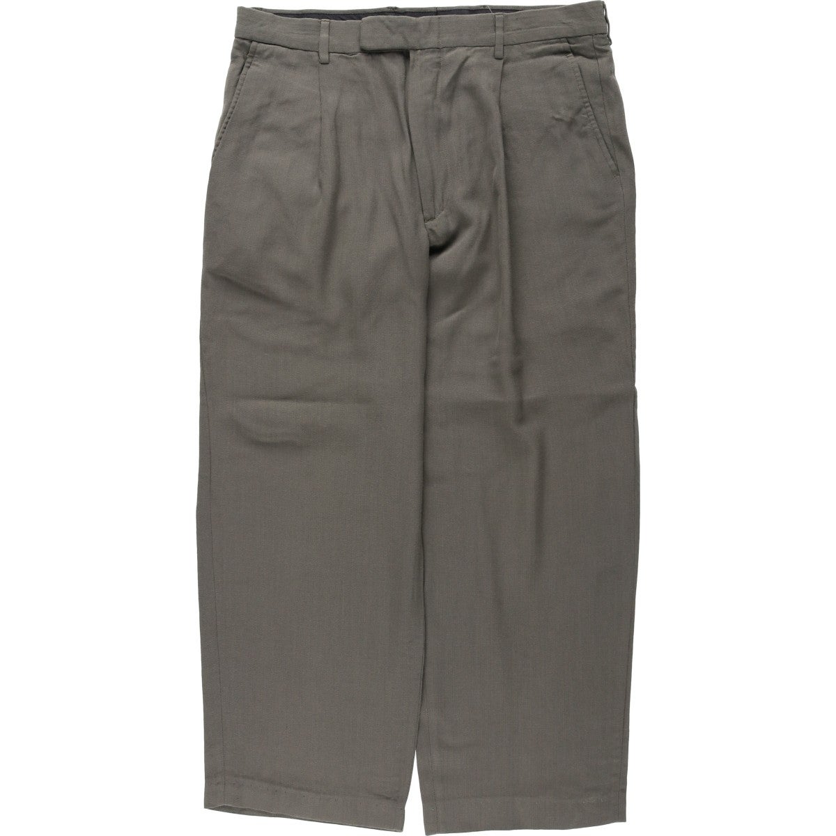 ペリーエリス 00s スラックス オリーブ 古着 ペリーエリス PERRY ELLIS PORTFOLIO ツータック スラックス