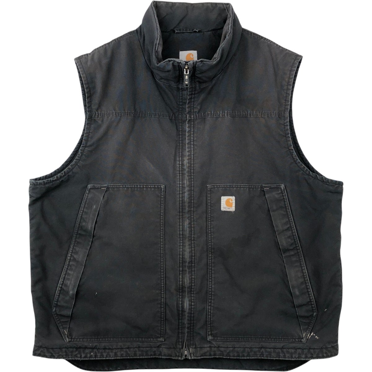 Carhartt ダック地 中綿ワークベスト ブラック XL 新品タグ付き carhartt【カーハート】【中綿入り】ダック地【黒】ワッペン付き