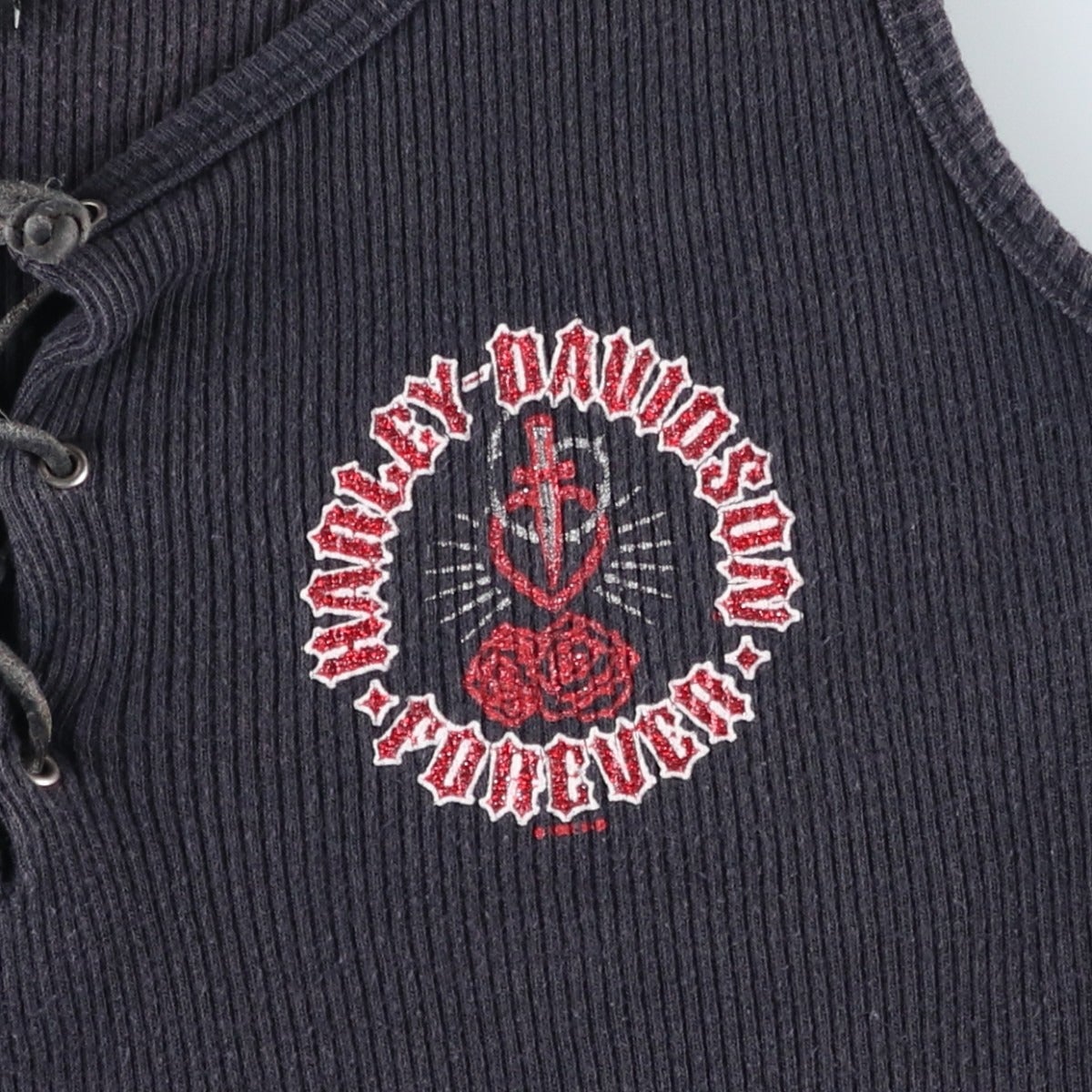 古着 00年代 ハーレーダビッドソン Harley-Davidson レースアップ