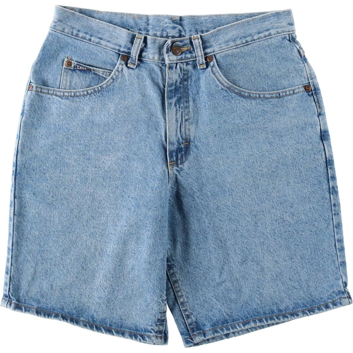 古着 リー Lee ブラックデニムショーツ ショートパンツ レディースL
