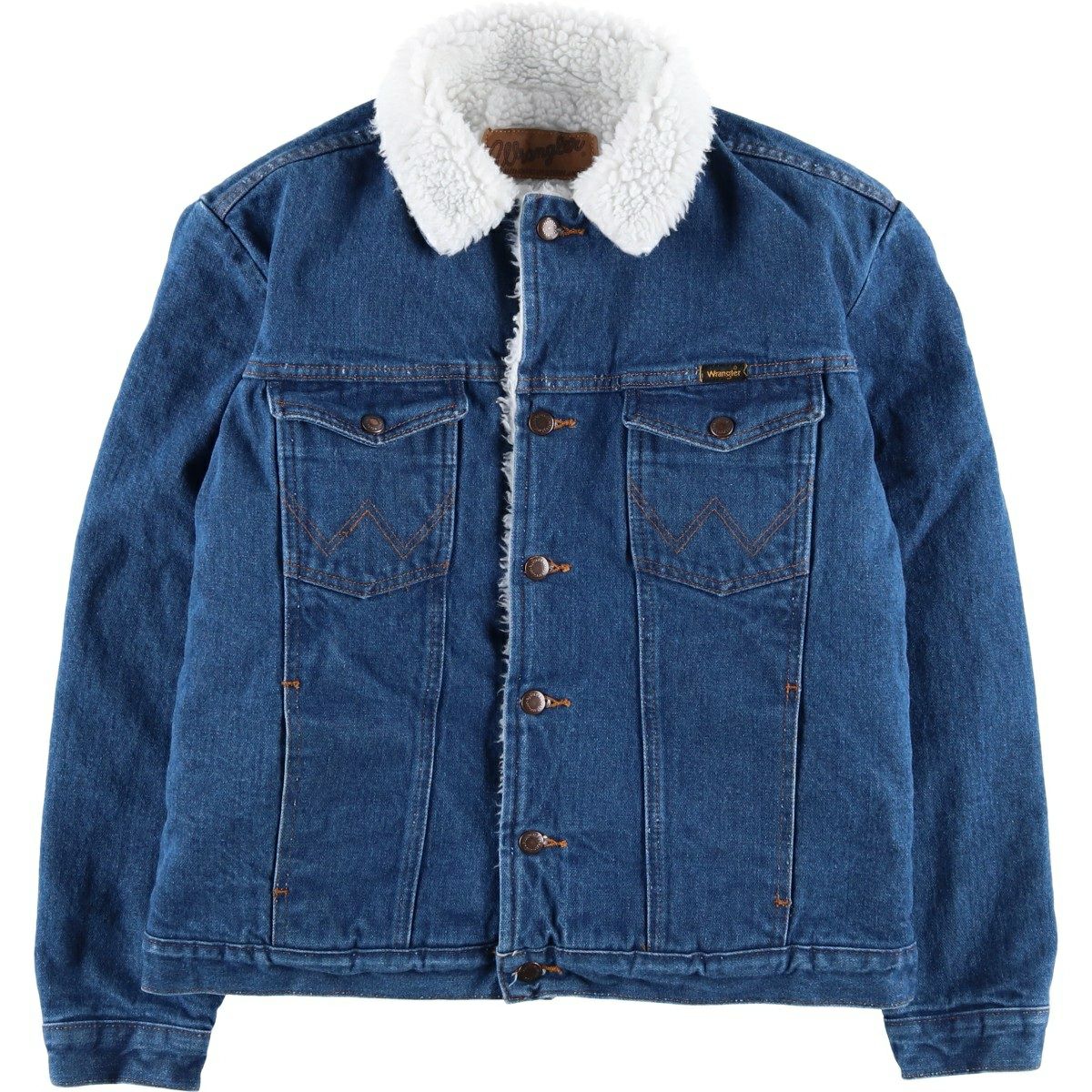 古着 90年代 ラングラー Wrangler デニムボアジャケット メンズL相当