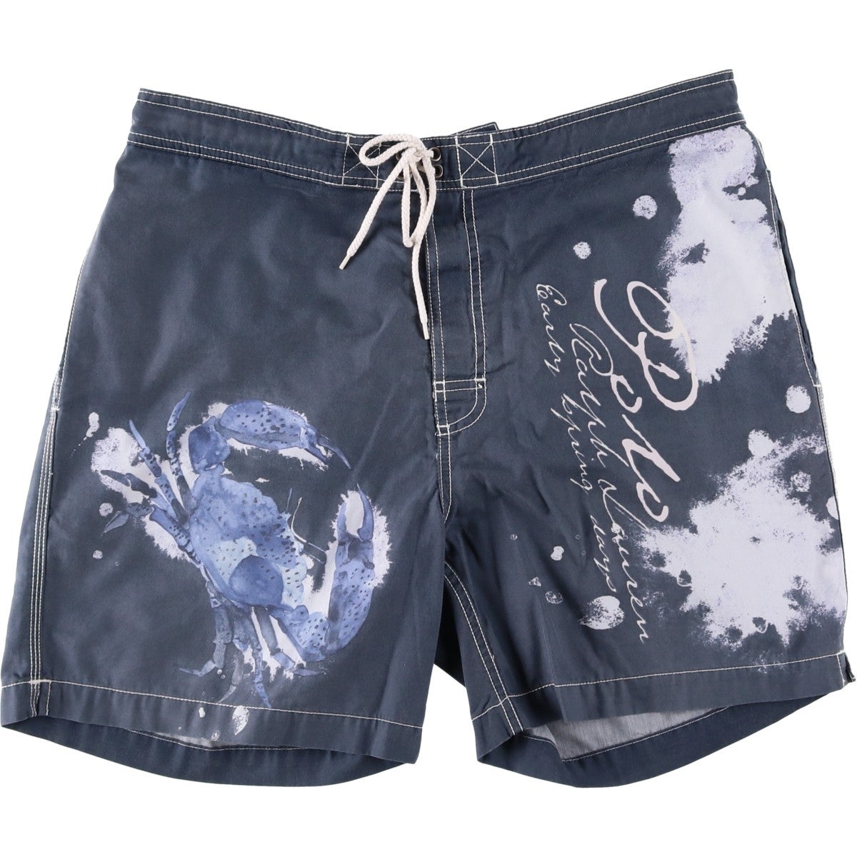 古着 ラルフローレン Ralph Lauren 蟹柄 スイムショーツ ショート