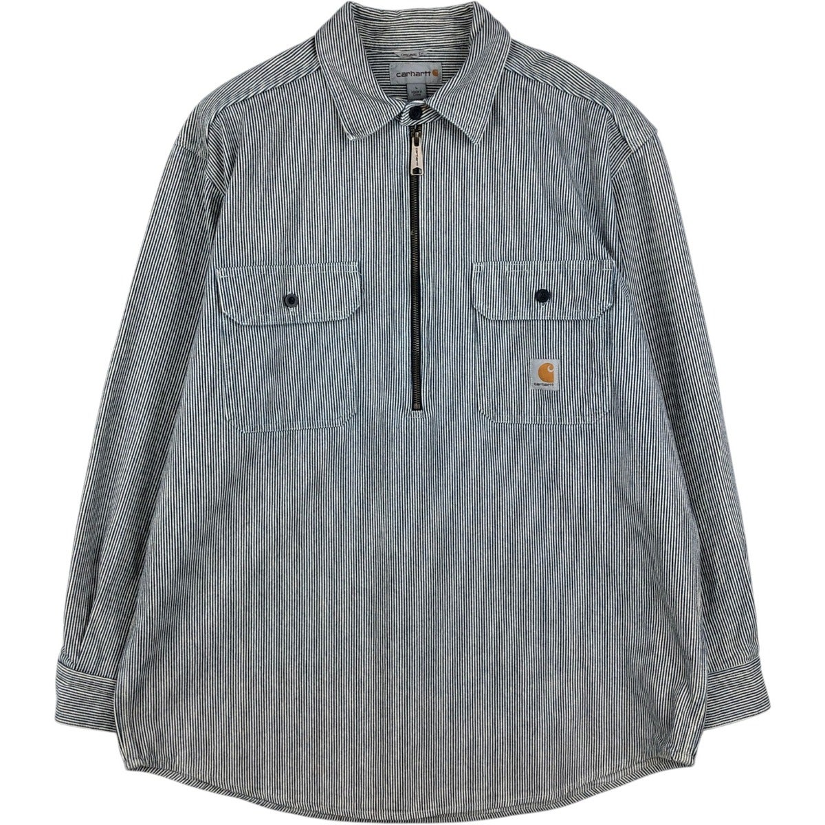 古着 カーハート Carhartt ORIGINAL FIT ヒッコリーストライプ ハーフ
