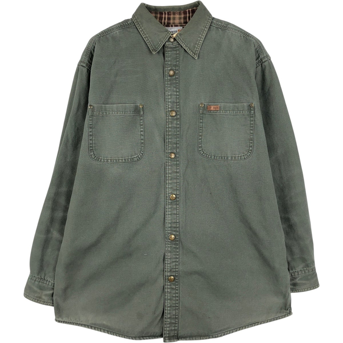 古着 カーハート Carhartt 長袖 ダックワークシャツ メンズM相当