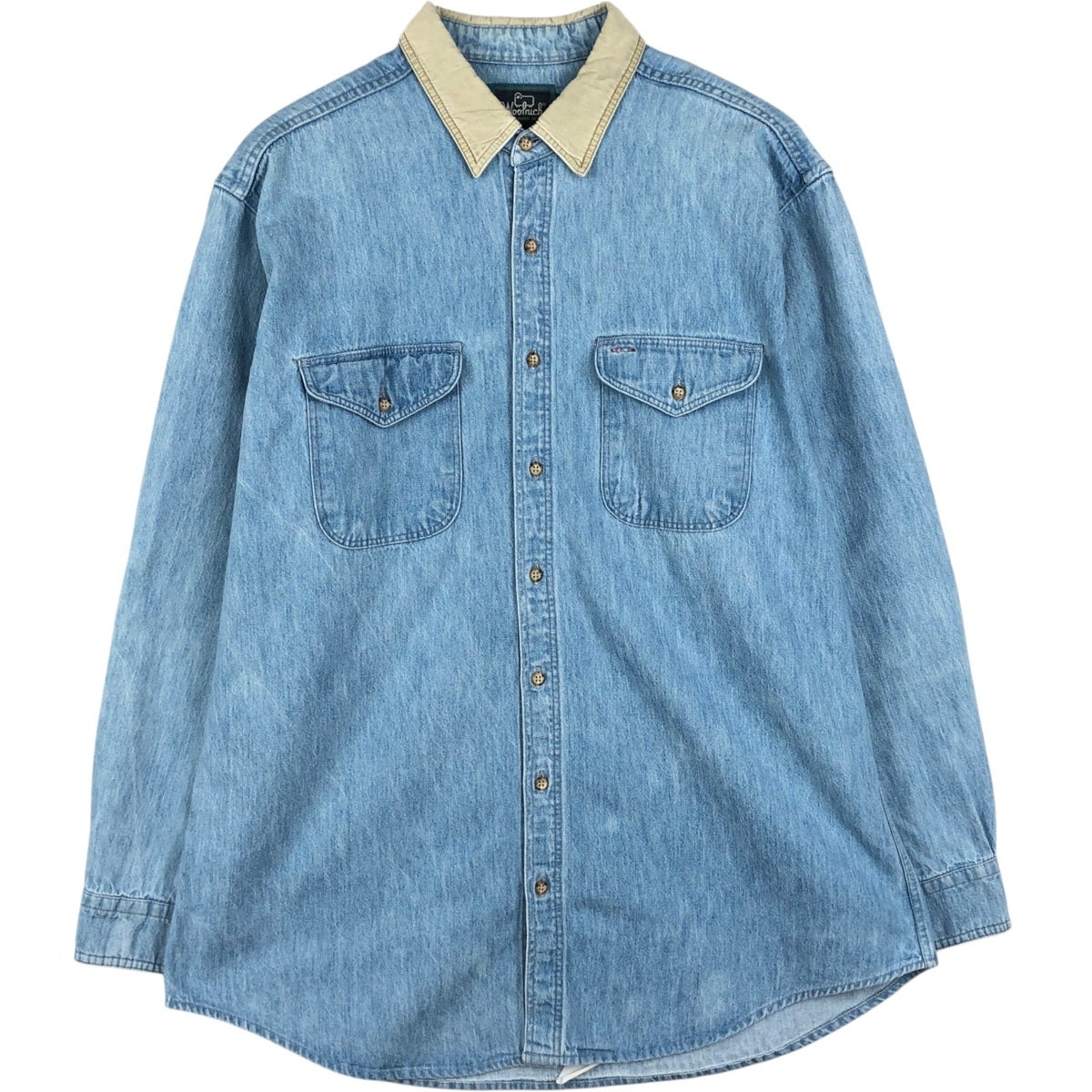 古着 70年代 ウールリッチ WOOLRICH ヘンリーネック コットンニット