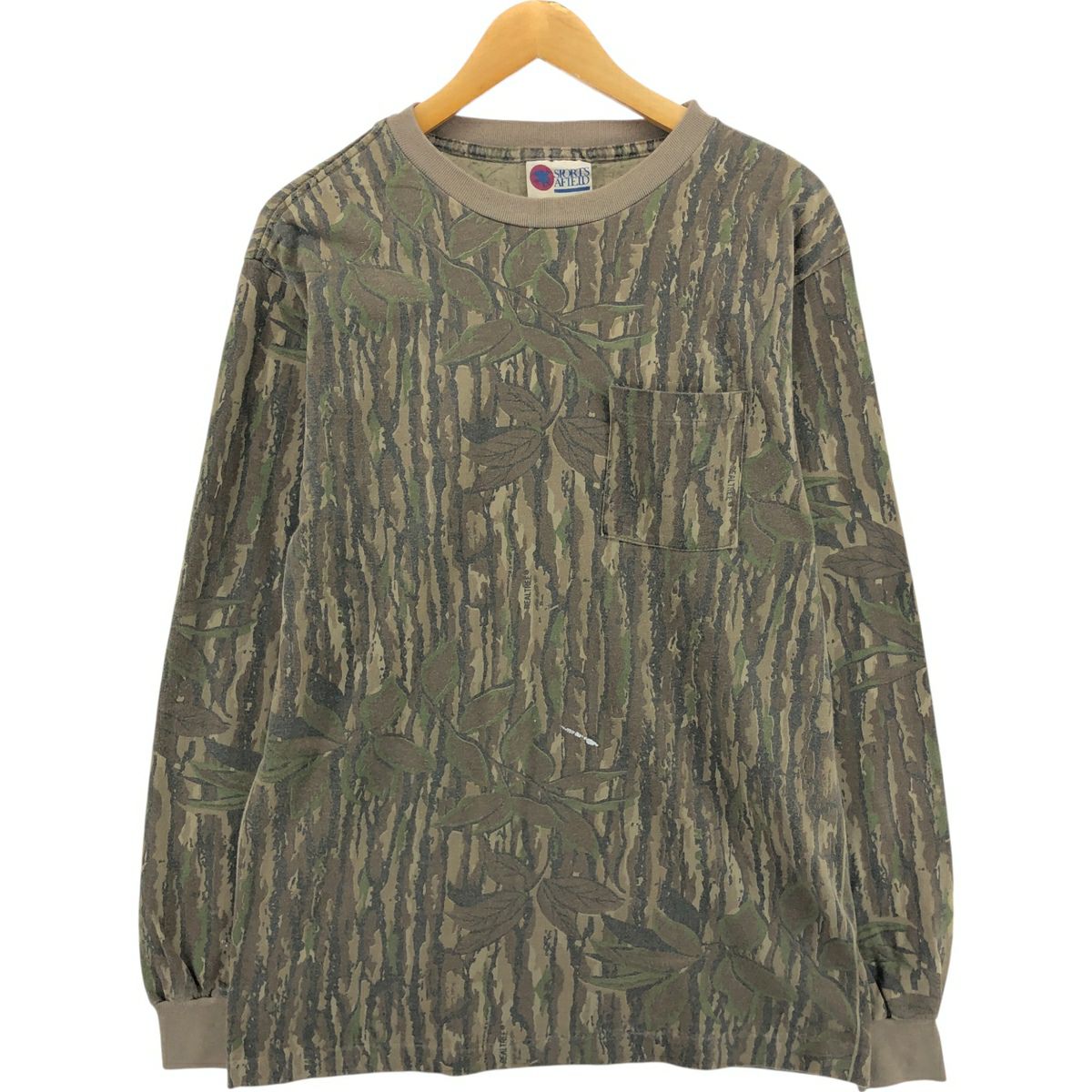古着 迷彩柄 リアルツリーカモ ロングTシャツ ロンT メンズM相当