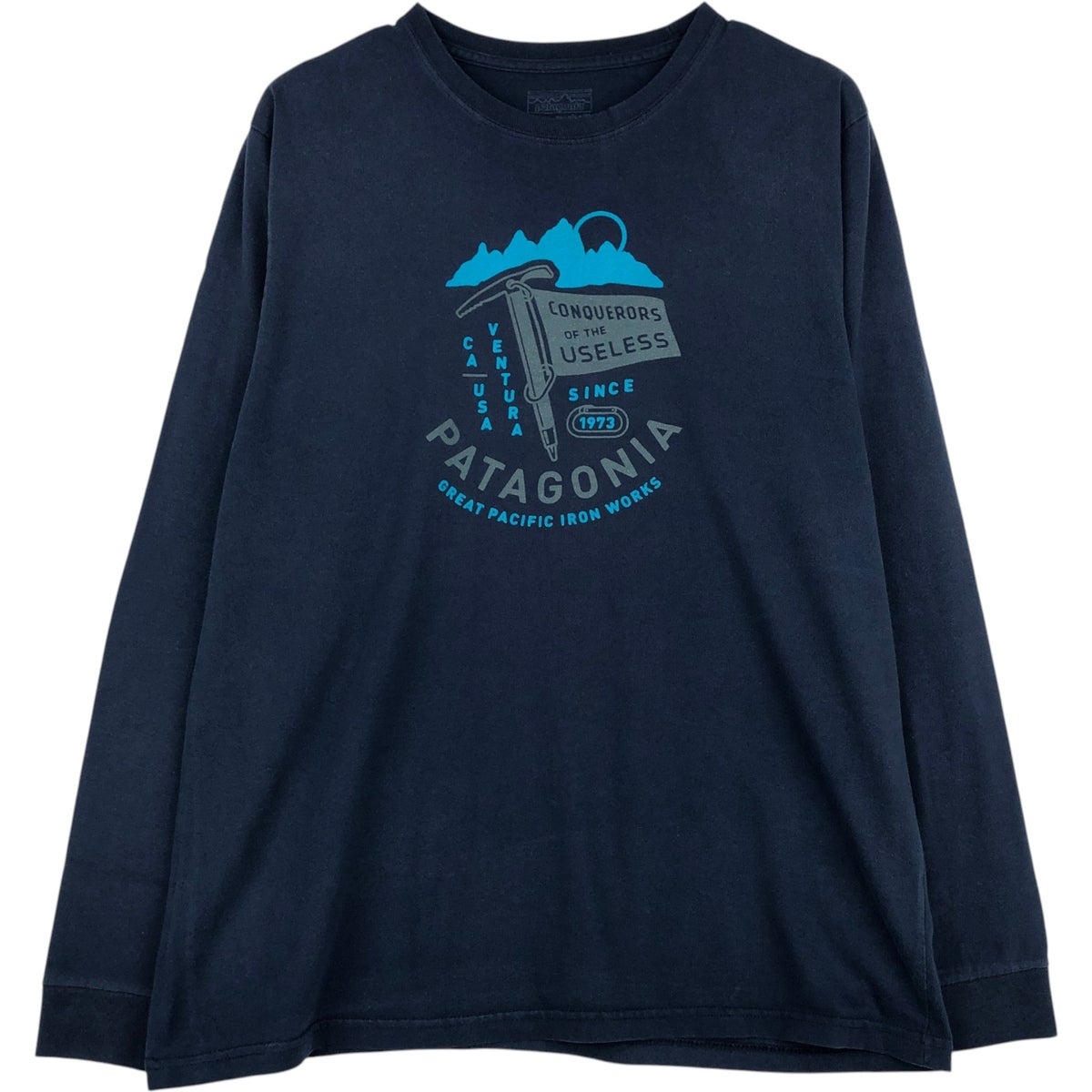 usa製 パタゴニア 長袖 ナス紺 フェード ネイビー ロンT 無地 オールド 古着 パタゴニア patagonia regular fit 38930FA16 ロングTシャツ ロン