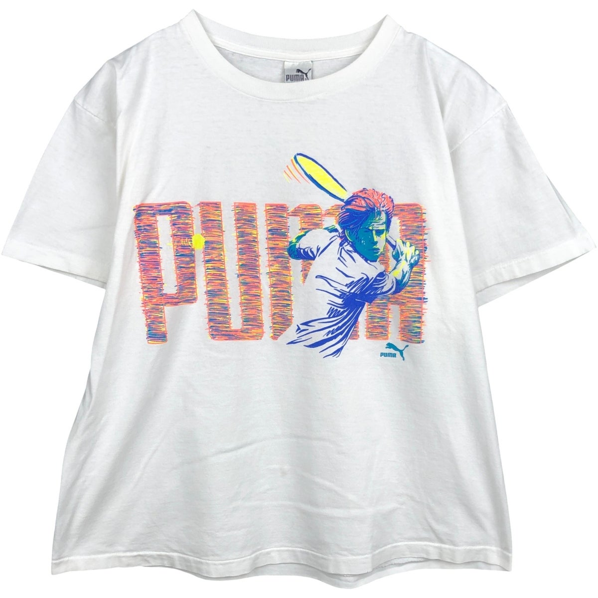 古着 80～90年代 プーマ PUMA 総柄 サッカーユニフォーム ゲームシャツ