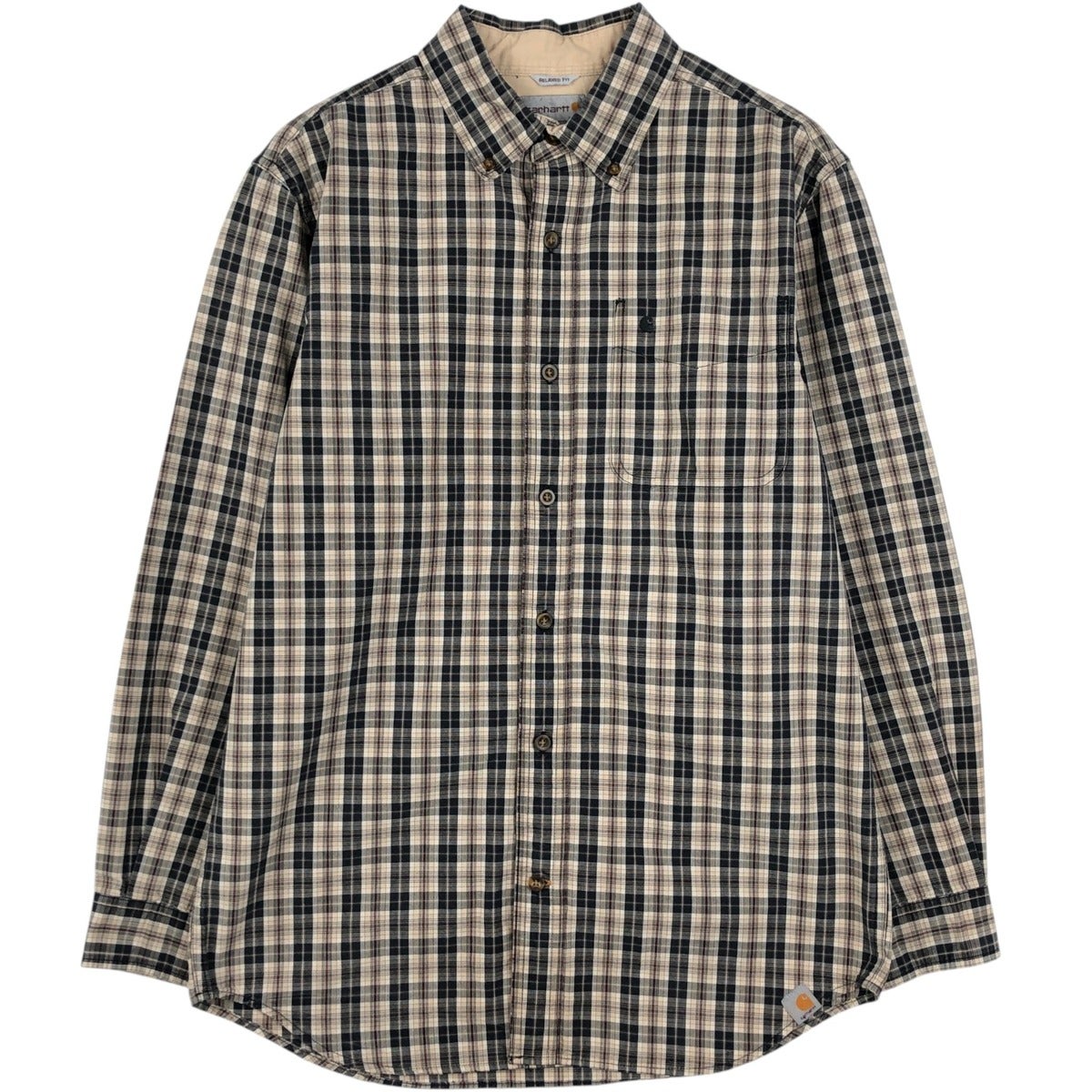 古着 カーハート Carhartt RELAXED FIT チェック柄 長袖 ボタンダウン