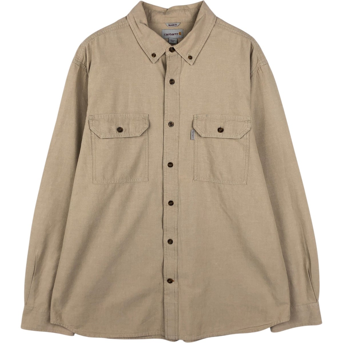古着 カーハート Carhartt RELAXED FIT 長袖 ボタンダウン ワーク