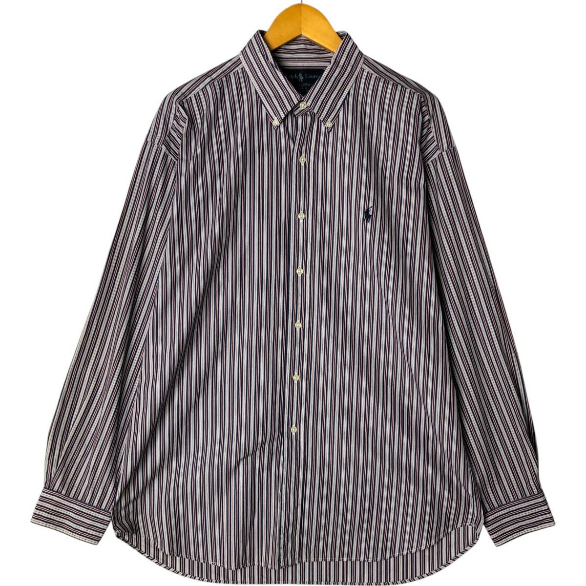 古着 ラルフローレン Ralph Lauren BLAKE マルチストライプ 長袖