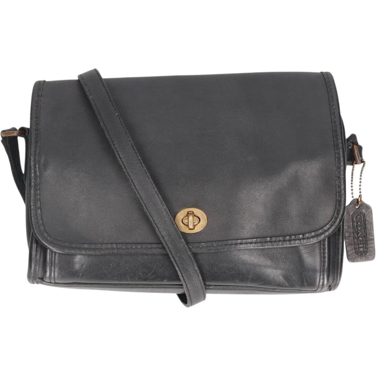 コーチ COACH オールドコーチ ショルダーバッグ ダブルターンロック OLD COACH ターンロックショルダーバッグ オールドコーチ 黒 ブラック