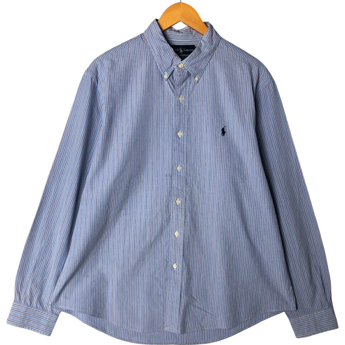 美品 RALPH LAUREN BLAKE ラルフローレン ストライプ シャツ 古着 ラルフローレン Ralph Lauren BLAKE マルチストライプ 長袖