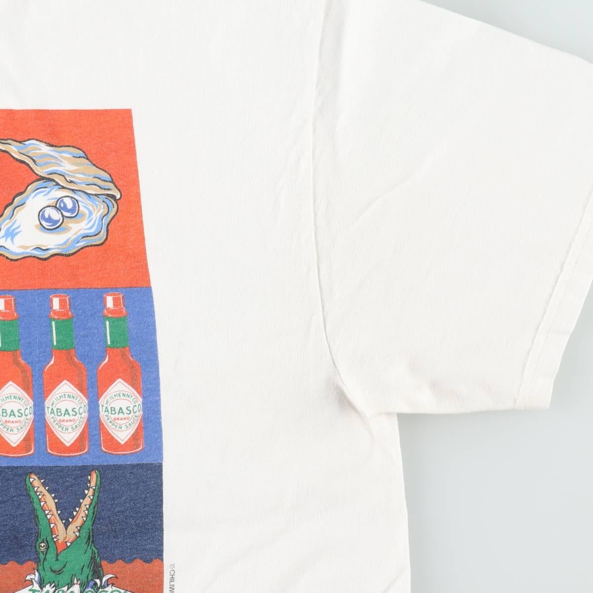 古着 90年代 TABASCO タバスコ アドバタイジングTシャツ USA製 メンズL