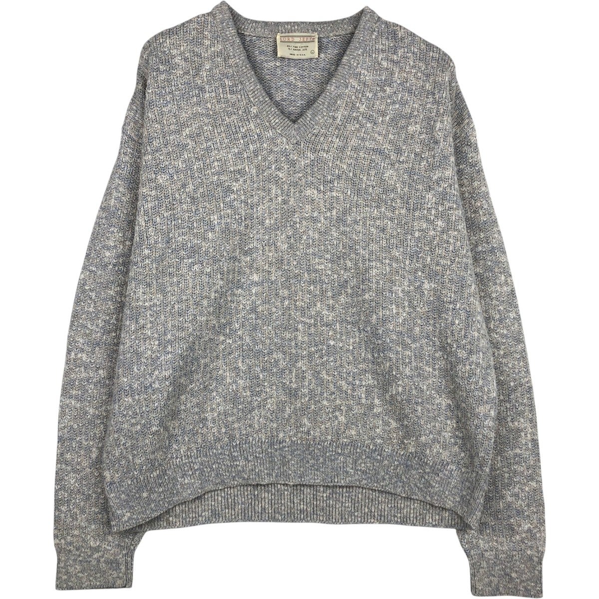 古着 80年代 THE FOX COLLECTION JCPENNY Vネック コットンニット