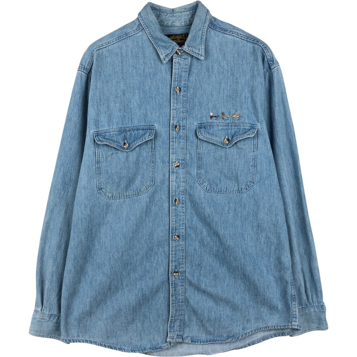 古着 80～90年代 エディーバウアー Eddie Bauer 黒タグ 長袖 ワーク