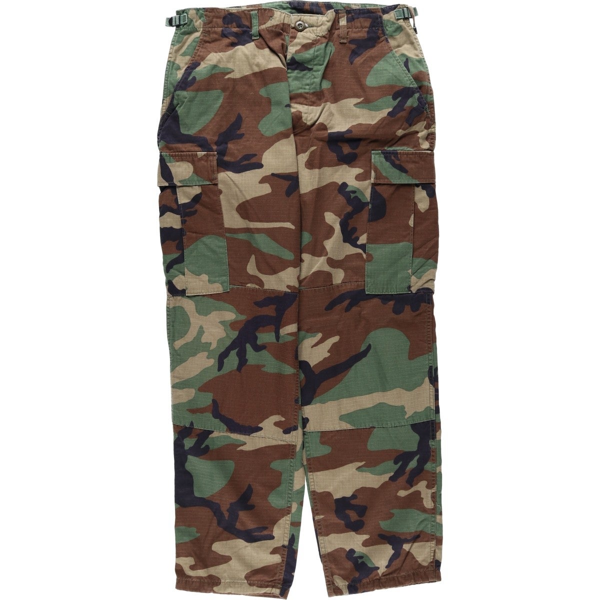 90's ウッドランドカモ 迷彩6P カーゴパンツ　M-XS W86 実物 古着 90年代 米軍実品 迷彩柄 ウッドランドカモ リップストップ